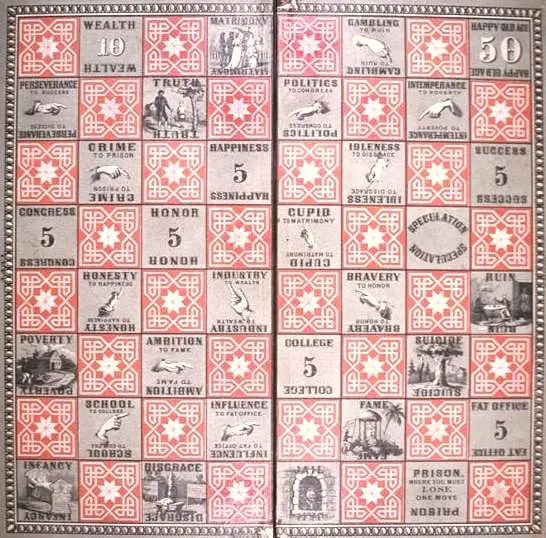 Game Board From The Checkered Of Life By Milton Bradley Game Board From The Checkered Of Life By Milton Bradley