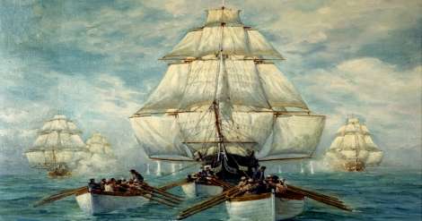 Chase of the Constitution, by Anton Otto Fischer