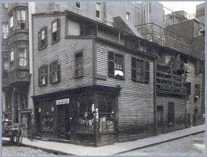 House of John Tileston, master of the North Writing School on North Bennet Street in Boston's North End. (Boston Public Library)