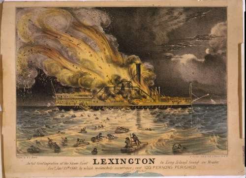 Awful Conflagration of the Steamboat Lexington.