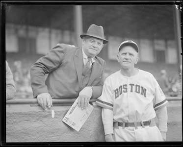Casey Stengel, manager of the Boston Braves. Photo courtesy Boston Public Library, Leslie Jones collection.