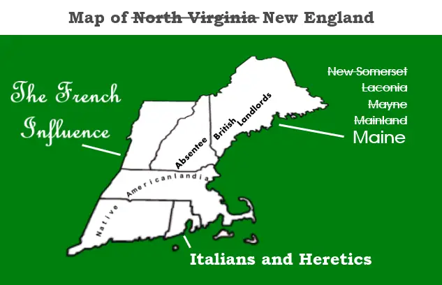 New England state names map