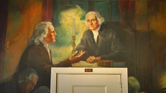 dark-day-1780 Dark Day mural, painted by WPA artist Delos Palmer in Stamford, Conn., Old Town Hall.