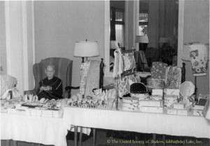 Selling fancy goods at the Poland Springs House, 1940