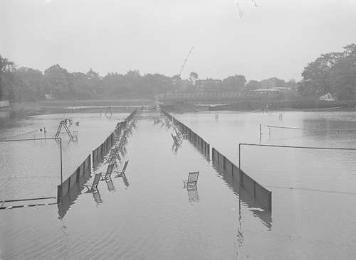 Longmeadow cricket courts. Photo courtesy Boston Public Library, Leslie Jones Collection.