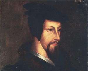Portrait of Young John Calvin, whose religious ideas were very much up for debate in New England in the 1790s.