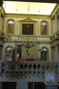Interior of the Touro Synagogue.