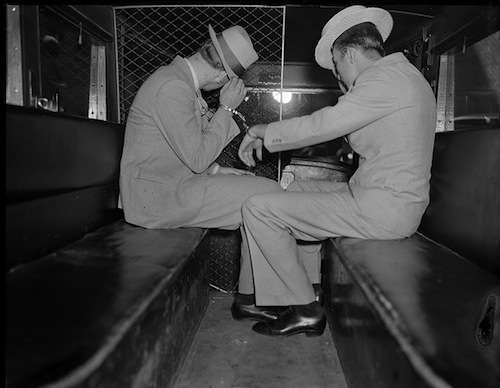 Two of the suspects in the King Charles Solomon murder investigation. Photo courtesy Boston Public Library, Leslie Jones Collection.