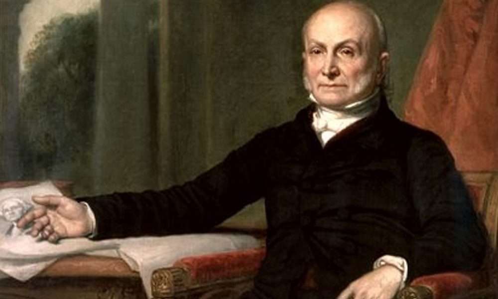 John Quincy Adams Takes The Oath Of Office Wearing Pants New England Historical Society