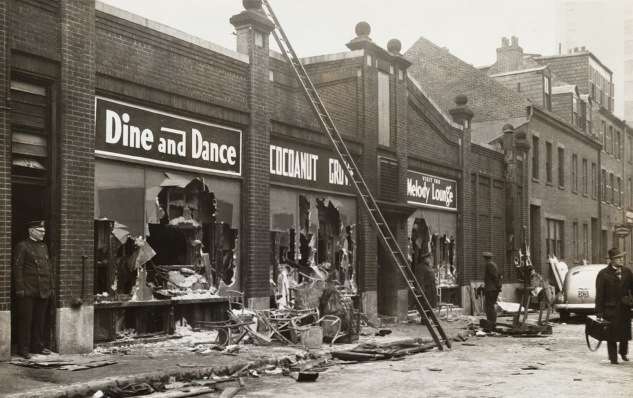 The Cocoanut Grove after the fire. Photo courtesy Boston Public Library. 