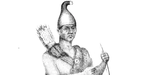 Illustration of Passaconaway from Potter's History of Manchester