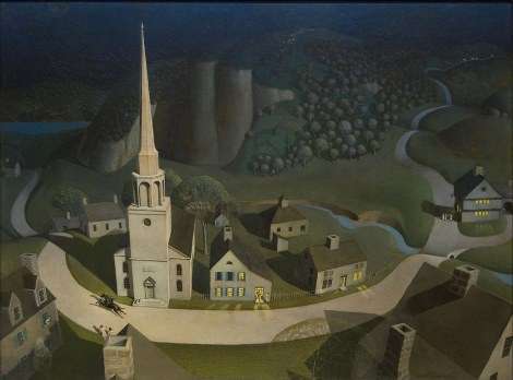 The Midnight Ride of Paul Revere by Grant Wood