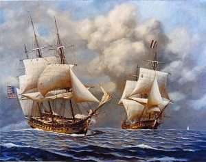 A naval battle in the Quasi War