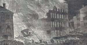 1852 Chickering Factory Fire (Harper's)